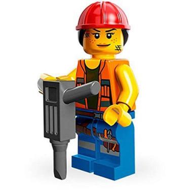 Imagem de Minifigura Lego O Filme Gail, Trabalhadora Da Construção