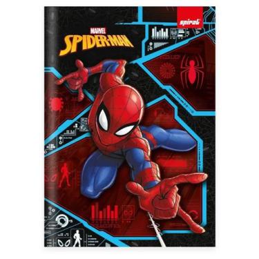 Imagem de Caderno 1/4 Capa Dura Costurado 80 Folhas Marvel Homem Aranha - Spider