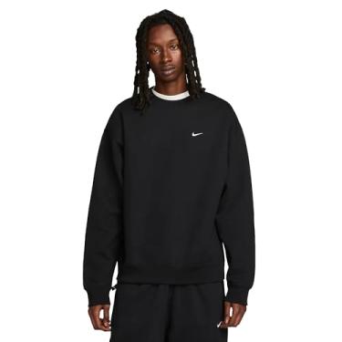 Imagem de Nike Solo Swoosh Camiseta masculina de lã, Preto/branco, Small