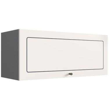 Imagem de BALCÃO MAD AEREO 80CM 1PT PH3055 GRAFITE/BRANCO NEVADA