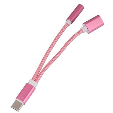 Imagem de Veemoon Adaptador De Carregamento De Fone De Ouvido Typec Cabo De Carregamento Rápido Adaptador De Fones De Ouvido Tipo c Cabo Auxiliar Jack Cobrar Liga De Alumínio Linha De Conversão