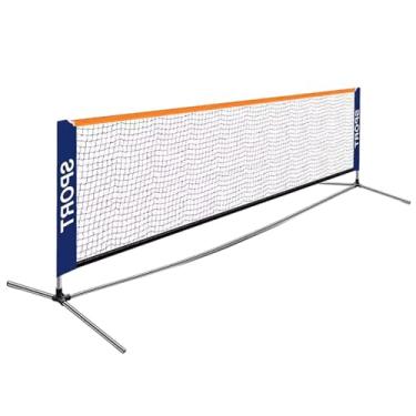 Imagem de Rede Leve de Badminton Com Suporte De Aço Inoxidável, Conjunto De Redes De Vôlei Pickleball, Para Quintal, Parque, Academia, Grama (Size : 5.1m/17ft)