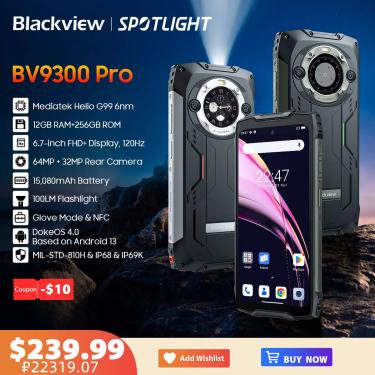 Imagem de Blackview-BV9300 PRO Smartphone Robusto  Helio G99  Android 13 Celular  Dual Display Celulares  8GB