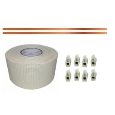 Imagem de Eletrofita 2 Pistas 20a + Fita Adesiva Conector Kit 5 Metros