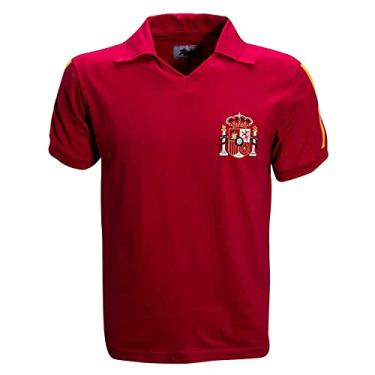 Imagem de Camisa Espanha 1986 Liga Retrô Vermelha GGG