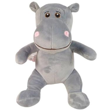 Imagem de Hipopótamo 30cm De Pelúcia Brinquedo Fofo Decoração Festa Nicho Presente Criança Bebê Antialérgico Bordado Deluxe Premium