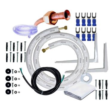 Imagem de Kit Instalação Completo Ar Condicionado 18.000 Carrier 22000 Inverter 1/4 X 5/8 5 Metros Com Suporte 500mm