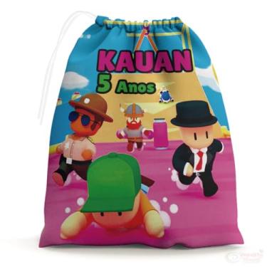 Imagem de Sacolinhas Surpresa Personalizada Tecido Stumble Guys (Sacolinhas 15x20, Unidades, 10)