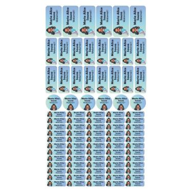 Imagem de Adesivo Etiqueta Escolar Personalizado Vinil Sereia 88UN