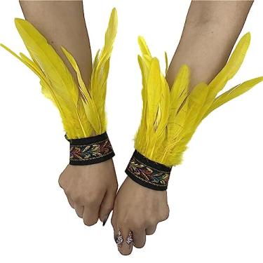 Imagem de Pulseiras de penas, 1 par de algemas de pulso de penas, pulseiras de tapa de penas, decoração de pulseira, fantasia, festa à fantasia/434