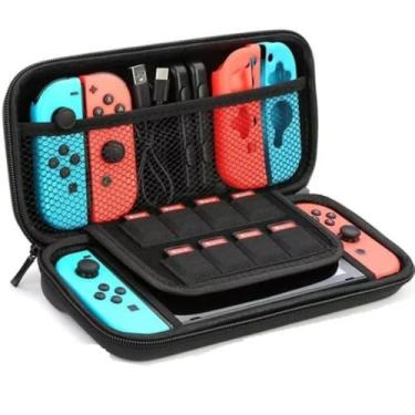 Imagem de Case Bolsa Resistente para Nintendo Switch OLED, Estojo Viagem com Compartimentos Acessórios