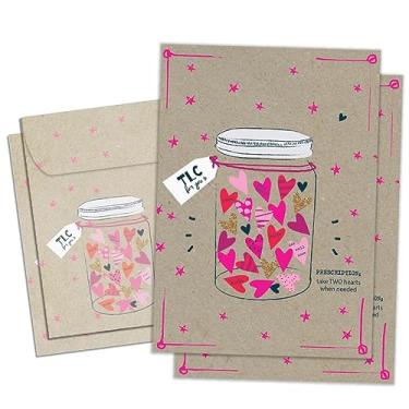Imagem de Tree-Free Greetings Pacote com dois cartões com envelopes correspondentes, ecológico, feito nos EUA, 100% papel reciclado, 12,7 cm x 17,7 cm, TLC Rx Get Well (GT17842)