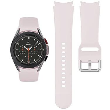 Imagem de KIMAIXA Compatível com Samsung Galaxy Watch 5 de 40 mm e 44 mm/5 Pro 45 mm/4 44 mm e 40 mm/Galaxy Watch 4 Classic 42 mm e 46 mm, silicone macio, areia rosa