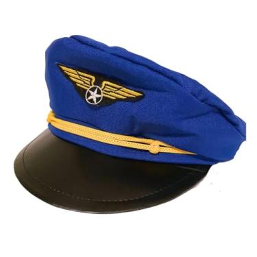 Imagem de Chapéu Quepe Marinheiro para Cosplay, Fantasia, Festa (Azul)