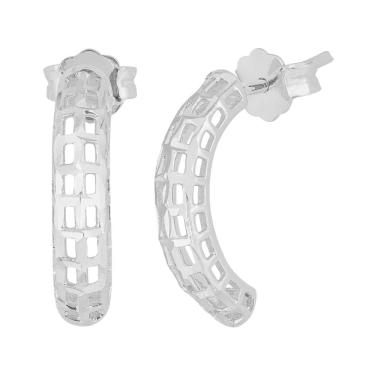 Imagem de Brinco de Prata Meia Argola 16x3.2mm