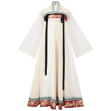 Imagem de Roupão feminino tradicional chinês preto espacial casal de fadas conjunto original de peito inteiro roupas de outono