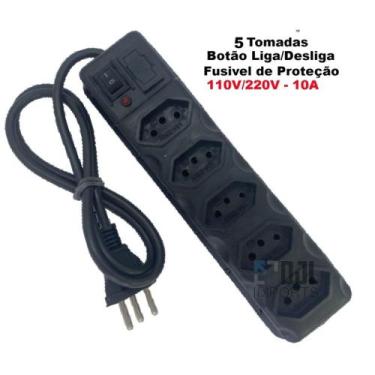 Imagem de Filtro de linha 5 tomadas com fusivel 10a - DJL