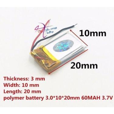 Imagem de Mini Bateria 60 Mah 3,7v  Fone Ouvido Bluetooth Headset - - KMIG