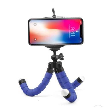 Imagem de Tripé Celular Portátil Mini Suporte Flexível Universal 18Cm - Tomate
