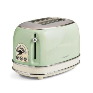 Imagem de Torradeira Elétrica Ariete 155 Vintage Verde p/ 2 Fatias 6 Níveis de T
