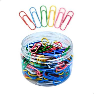 Imagem de Clips Para Papel Colorido Metal 3cm 120 Peças - Darujo, Sortidas