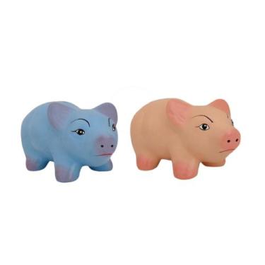 Imagem de Kit Cofrinho Porco Porquinho Para Guardar Moedas Cofre - 2 Peças - Vár