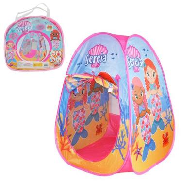 Imagem de Barraca Infantil Toca Ariel Sereia Grande Cabana Dobrável  - DM Toys