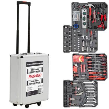 Imagem de Kit Maleta de Ferramentas 184 Peças Cromo Vanadium com Rodas  - Nagano