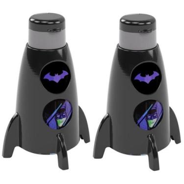 Imagem de Garrafa Infantil de Foguete Batman para Suco e Refrigerante Kit 2 Unid