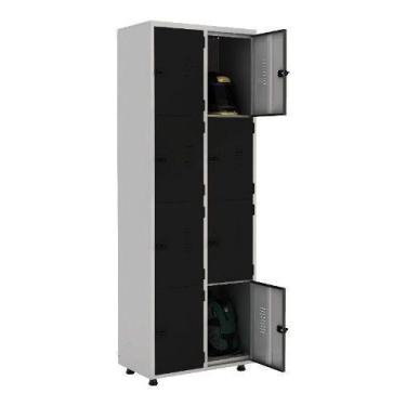 Imagem de Armário Roupeiro Aço 8 Portas Academia Guarda-Volume EA702 - Elite Aço