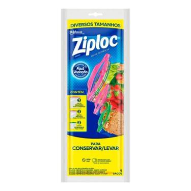 Imagem de Sacos Herméticos Ziploc Para Conservar  E Levar 9 Sacos