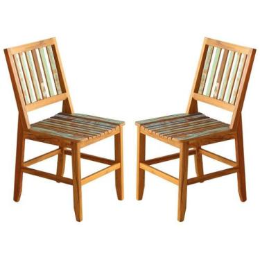 Imagem de Kit 2 Cadeiras Madri Madeira de Demolição com Pátina - Móveis Brasil