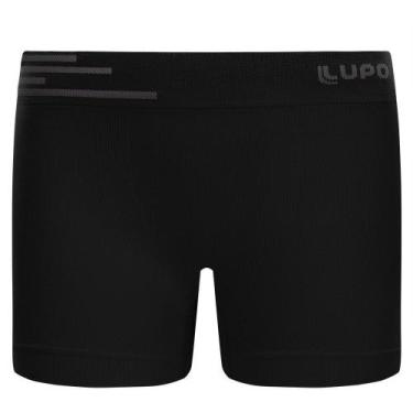 Imagem de Cueca Infantil Boxer Microfibra Preta Lupo, M - 6 a 8 anos