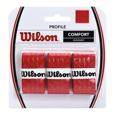 Imagem de Overgrip Wilson Profile - c/ 3 Unidades, Vermelho