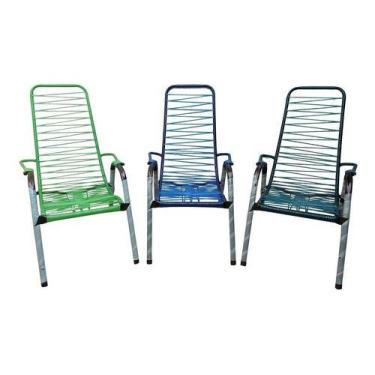 Imagem de Cadeiras De Area Varanda Fio Kit Com 03 Diversas Cores - De A-Z Móveis