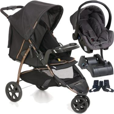 Imagem de Carrinho Galzerano Cross Trail Bebe Conforto Base Preto Cobre