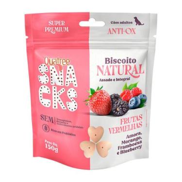 Imagem de Snacks Biscoito Natural Quatree Super Premium Anti-Ox Adultos Frutas V