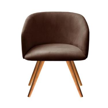 Imagem de Poltrona Atenas Cadeira Pé Palito Madeira Decoração Recepção, Sala, Me