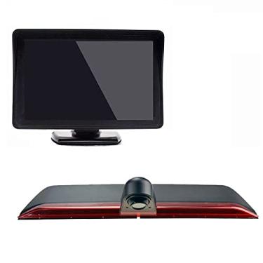 Imagem de 【Com luz de freio】Substituição da câmera de ré de luz de freio original do terceiro teto do carro para Crafter MAN TGE de 2017 luz de freio modificada transporte veículo ônibus e caixa 2006 2014 (com