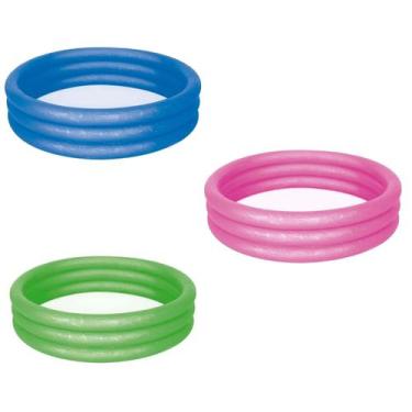 Imagem de Piscina Inflável Infantil de Plástico 130 Litros Redonda Mor Cor Sorti