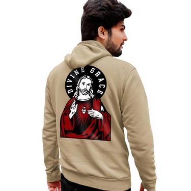 Imagem de Blusa Moletom Genuine Grit Masculino Estampado Algodão 30.1 Divine Gra