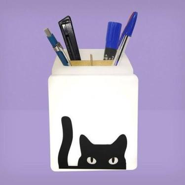 Imagem de Organizador de Mesa Iluminado Cat Cute - Desembrulha