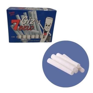 Imagem de Giz Branco Redondo Antialérgico Lousa Sinuca Bilhar Escolar - TACOLÂND