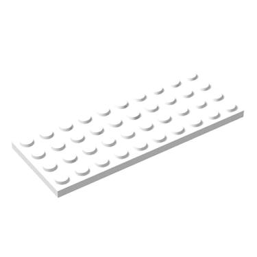 Imagem de Classic White Plates Bulk, White Plate 4x10, Building Plates Flat 10 Piece, Compatible with Lego Parts and Pieces: 4x10 White Plates(Color: White)