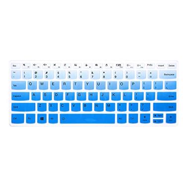 Imagem de WYGCH Capa de silicone para teclado Lenovo Yoga 6 33.8 cm |Yoga C940 C740 35.6 cm |Yoga C930 930 920 35.3 cm |Flex 14 35.6 cm |Yoga 720 720S 730 33.8 cm |Yoga 730 39.6 cm Protetor de pele em cm Azul