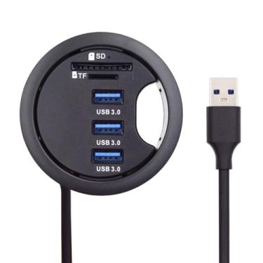 Imagem de xiwai Divisor de Hub USB 3.0, SD/TF, 4 Portas, Compatível com PC, Mac, Tablet e Telefone, Plug and Play