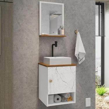 Imagem de Gabinete Banheiro Lima Tulipa Bco Torneira Valv Click Black - Loja Doc