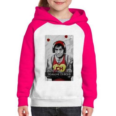 Imagem de Moletom Infantil Sigam-me os bons - Foca na Moda, Branco, Rosa, 10