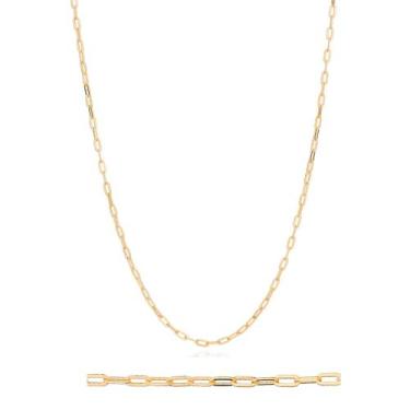 Imagem de Cordão Banhado Ouro 18k Masculino Rommanel Elo Cadeado Tamanho 60