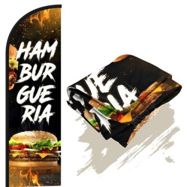 Imagem de Bandeira Para Wind Banner (só tecido) Hamburgueria - Fadrix